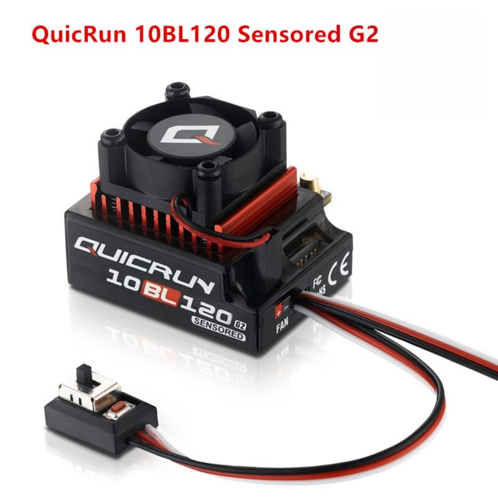 Rc Hobby Motor - FATJAY Hobbywing QUICRUN-10BL-120-G2 120A ESC Sensored