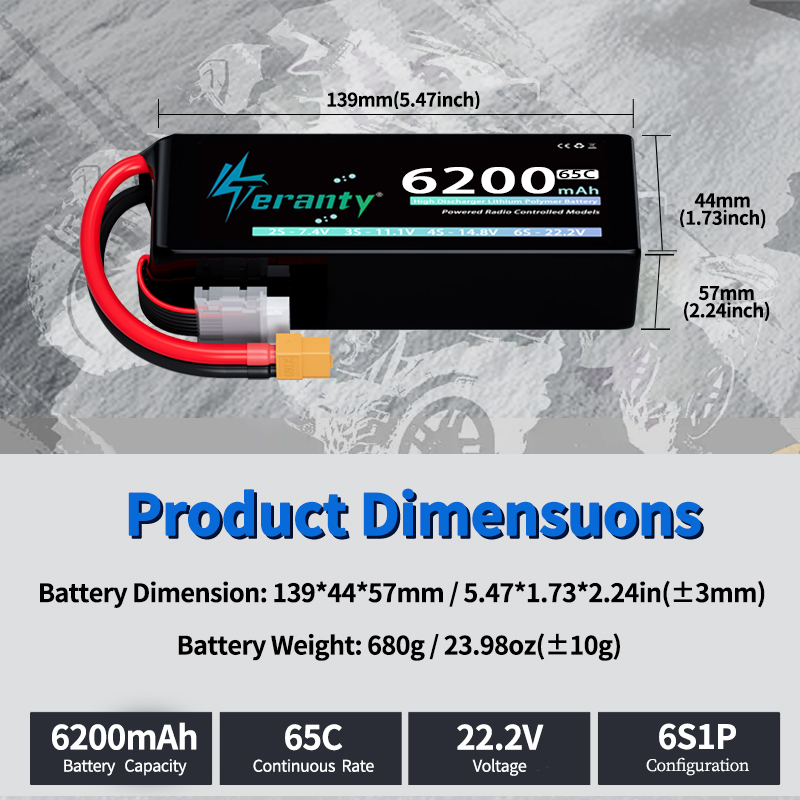 TERANTY 6S 6200mAh Lipo Batter - Rc Hobby Helicopter recension och pris