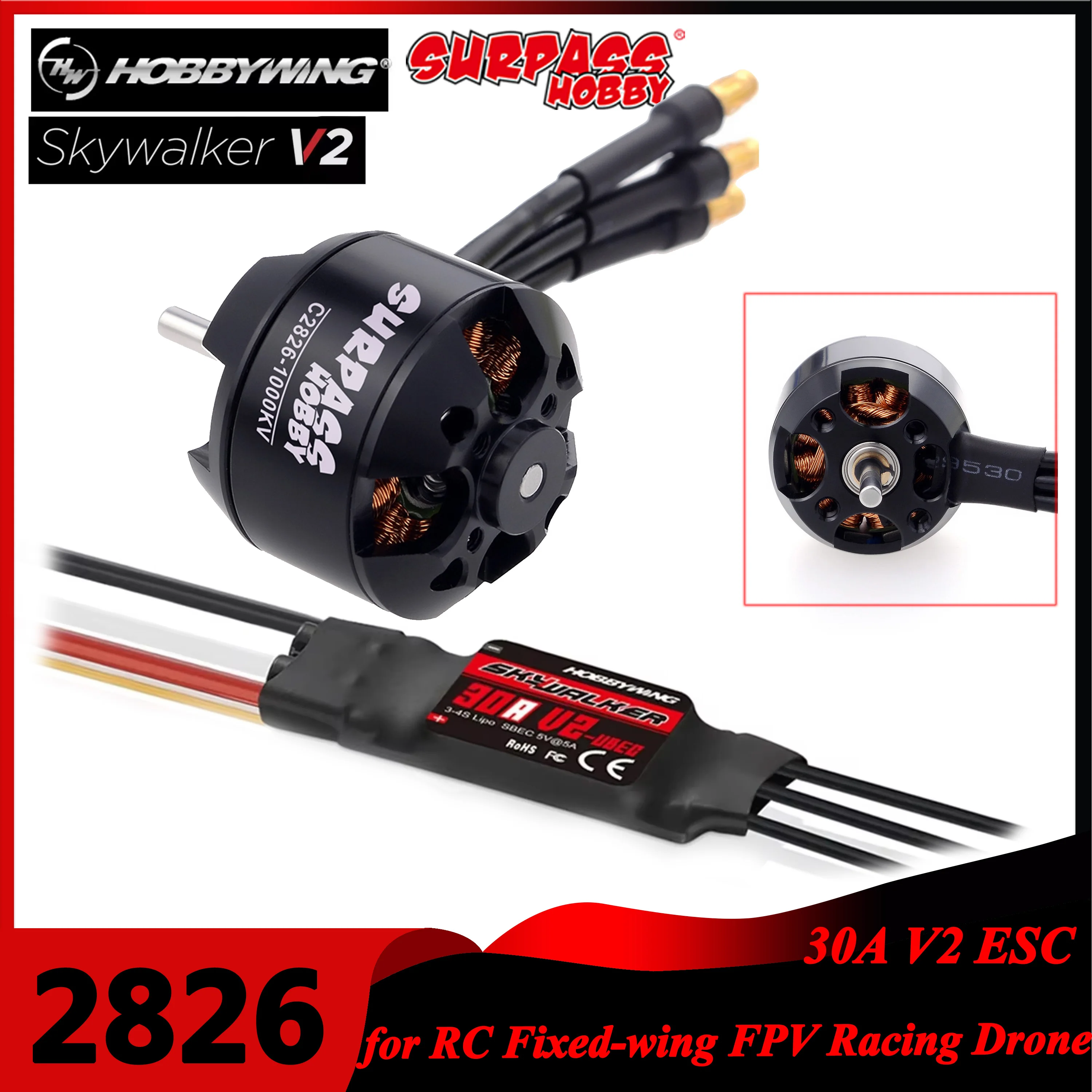 Surpass Hobby 2826 1000KV 1350 - Rc Hobby Motor recension och pris