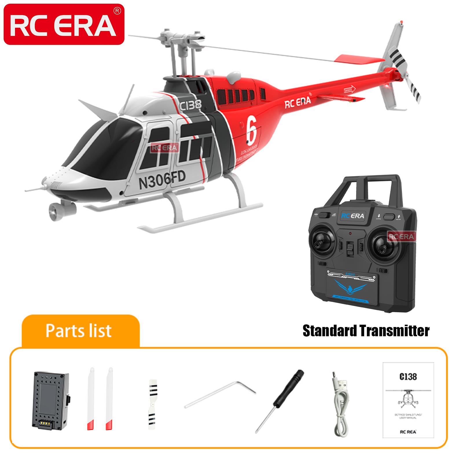 RC ERA C138 BELL 206 Jet Range - Rc Hobby Helicopter recension och pris