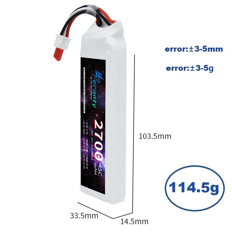 1/3PCS 2S 7.4V Lipo Battery 27 - Rc Hobby Tank recension och pris